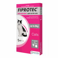 Fiprotec Spot On For Cats (0 - 8 Kg) Pink