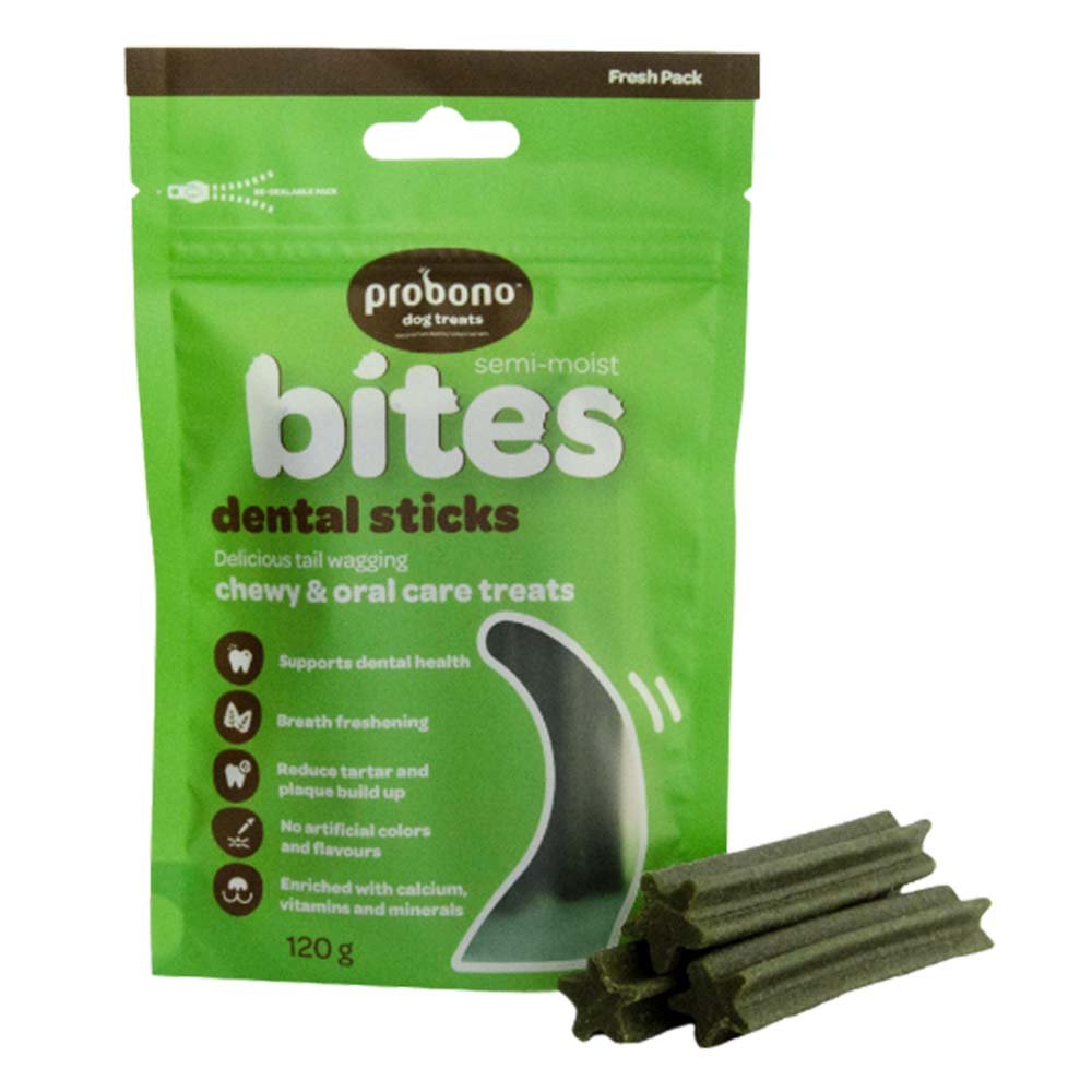 Probono Semi - Moist Dental Sticks Bites for Dog