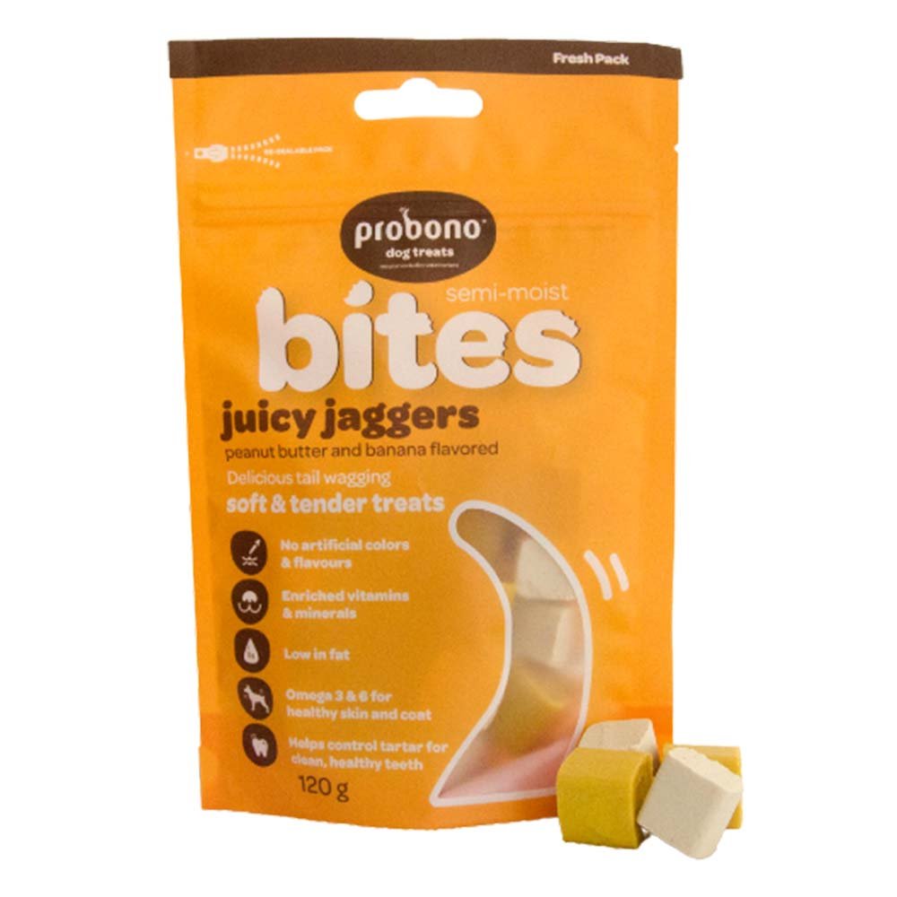 Probono Semi - Moist Juicy Jaggers Bites for Dog